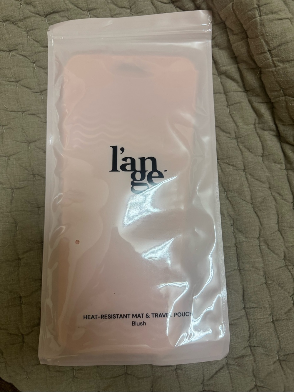 L'ange Blush Pink Heat-Resistant Mat & Travel Pouch